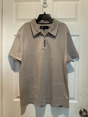 Mauvais Men's Stone Short-Sleeve Zip Polo